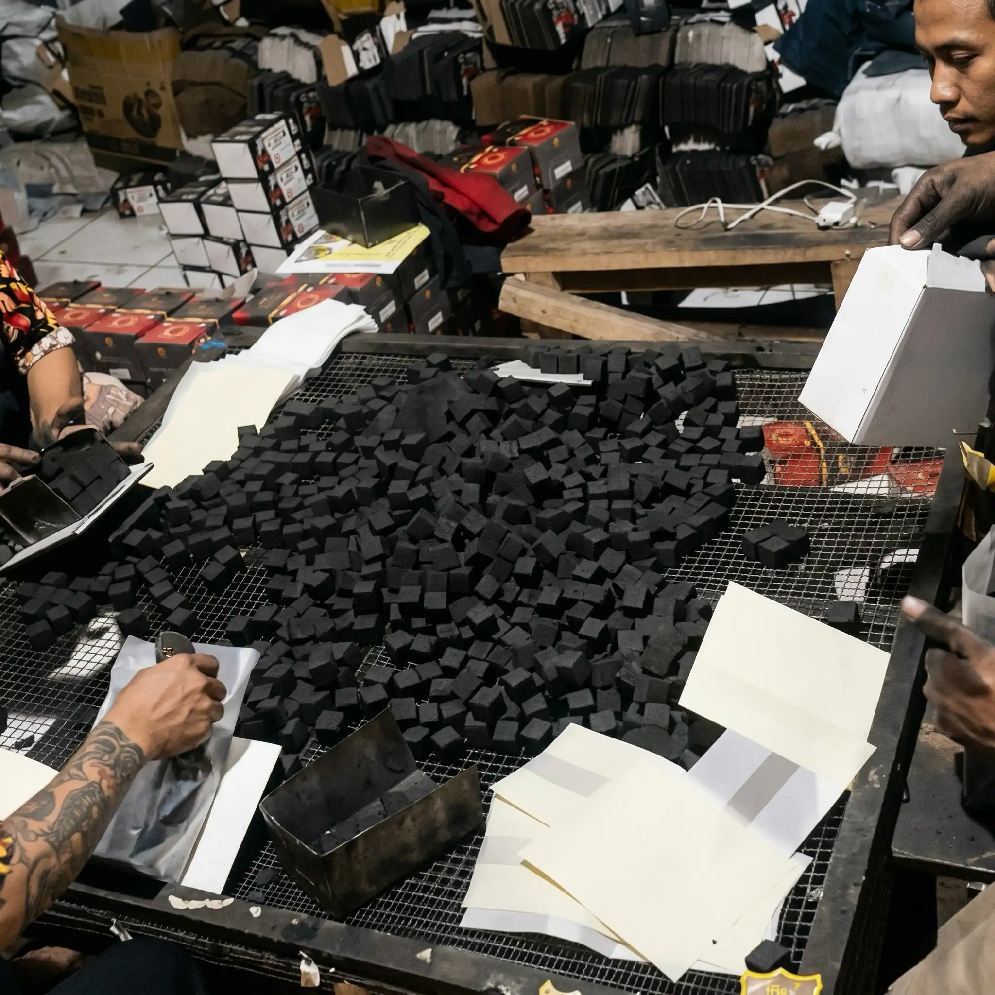 Charcoal Packing Process